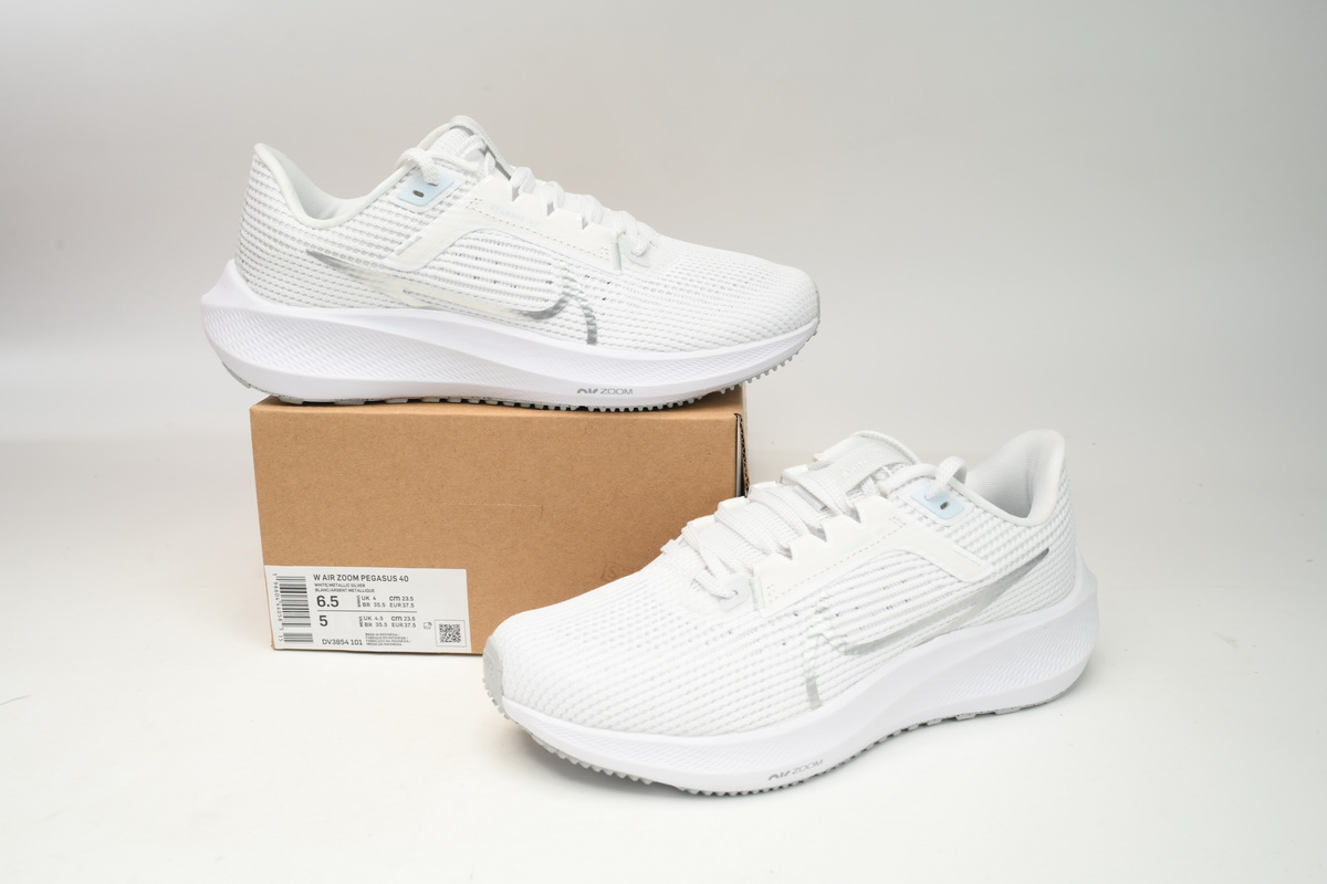 Nike Pegasus 40 White Metallic Silver (Women