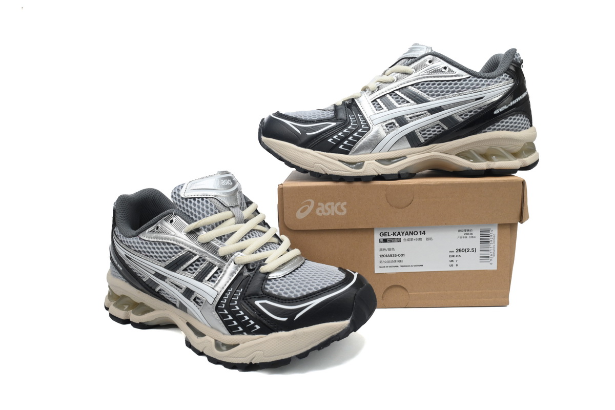 As*ic*s gel-kayano 14 black glacier grey silver 1201a935-001