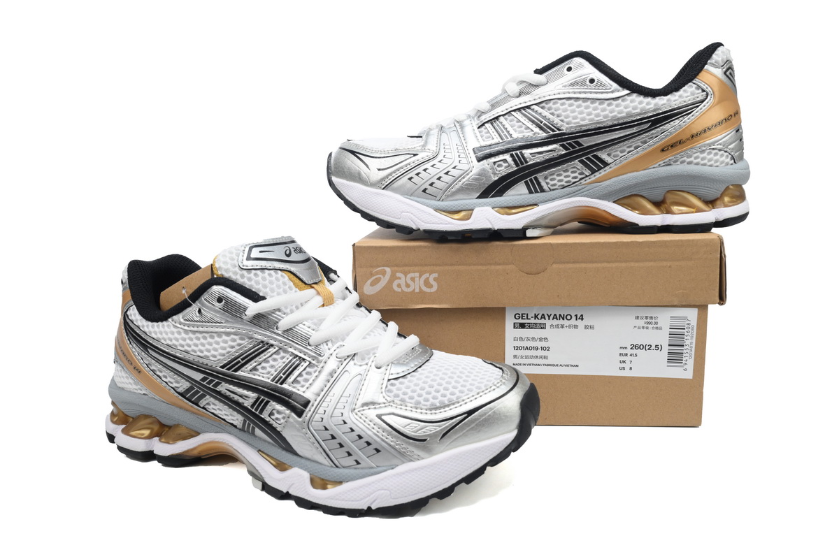 As*ic*s gel-kayano 14 white pure gold 1201a019-102