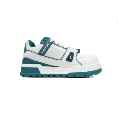 Louis Vuitton LV Trainer Maxi Sneaker White Green 1ACI0M 02