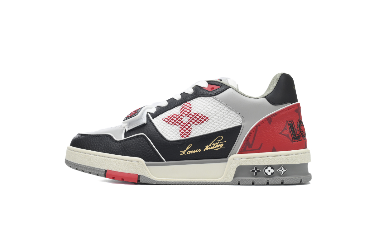 l**is V*t*n lolv trainer strap on black grey red 1ac4zu