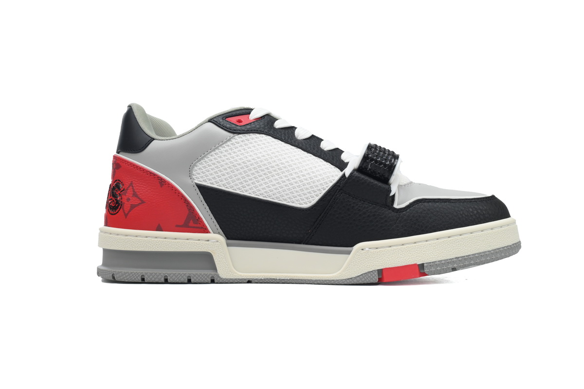 l**is V*t*n lolv trainer strap on black grey red 1ac4zu