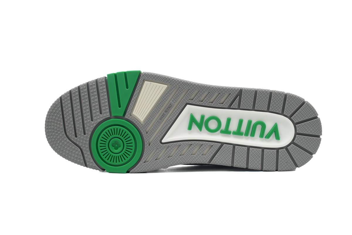 l**is V*t*n lv trainer monogram strap black white green 1ac50f