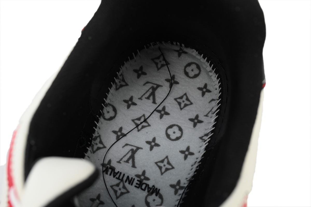 Louis Vuitton LV Trainer White Red Black  1AD7JW