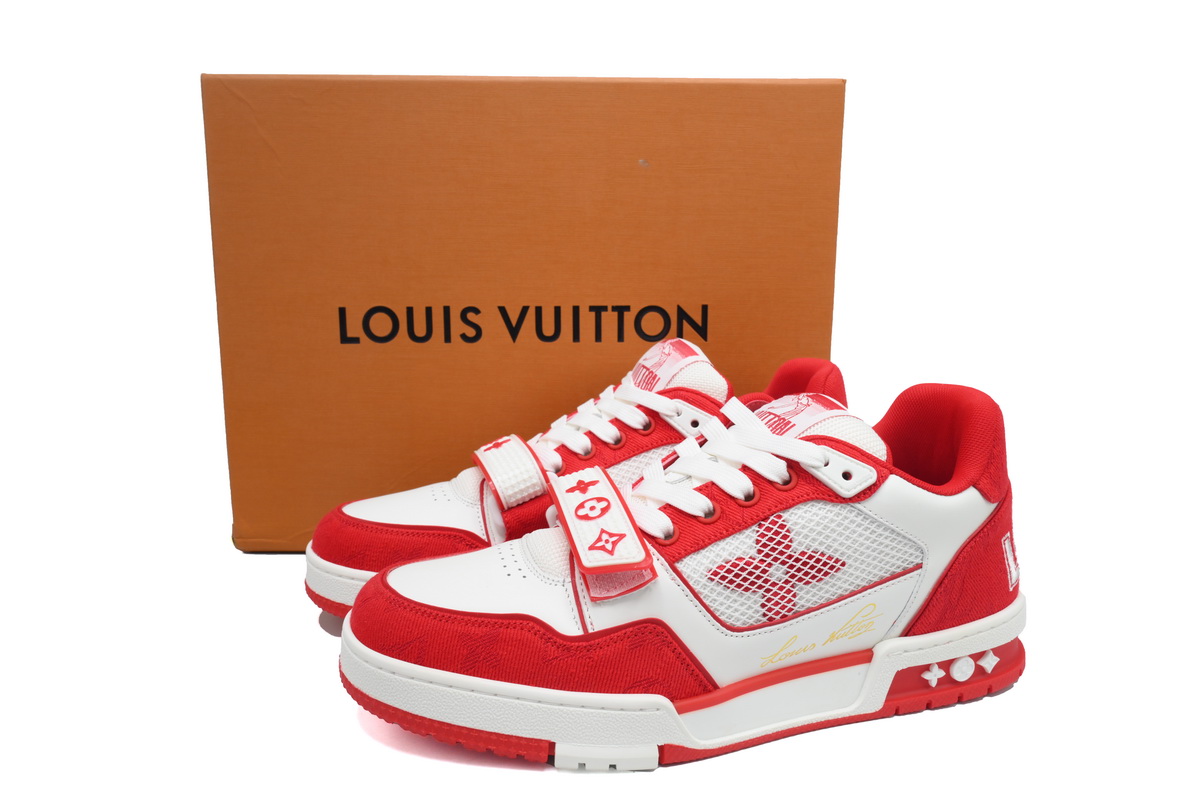 l**is V*t*n trainer red monogram denim 1ablxi