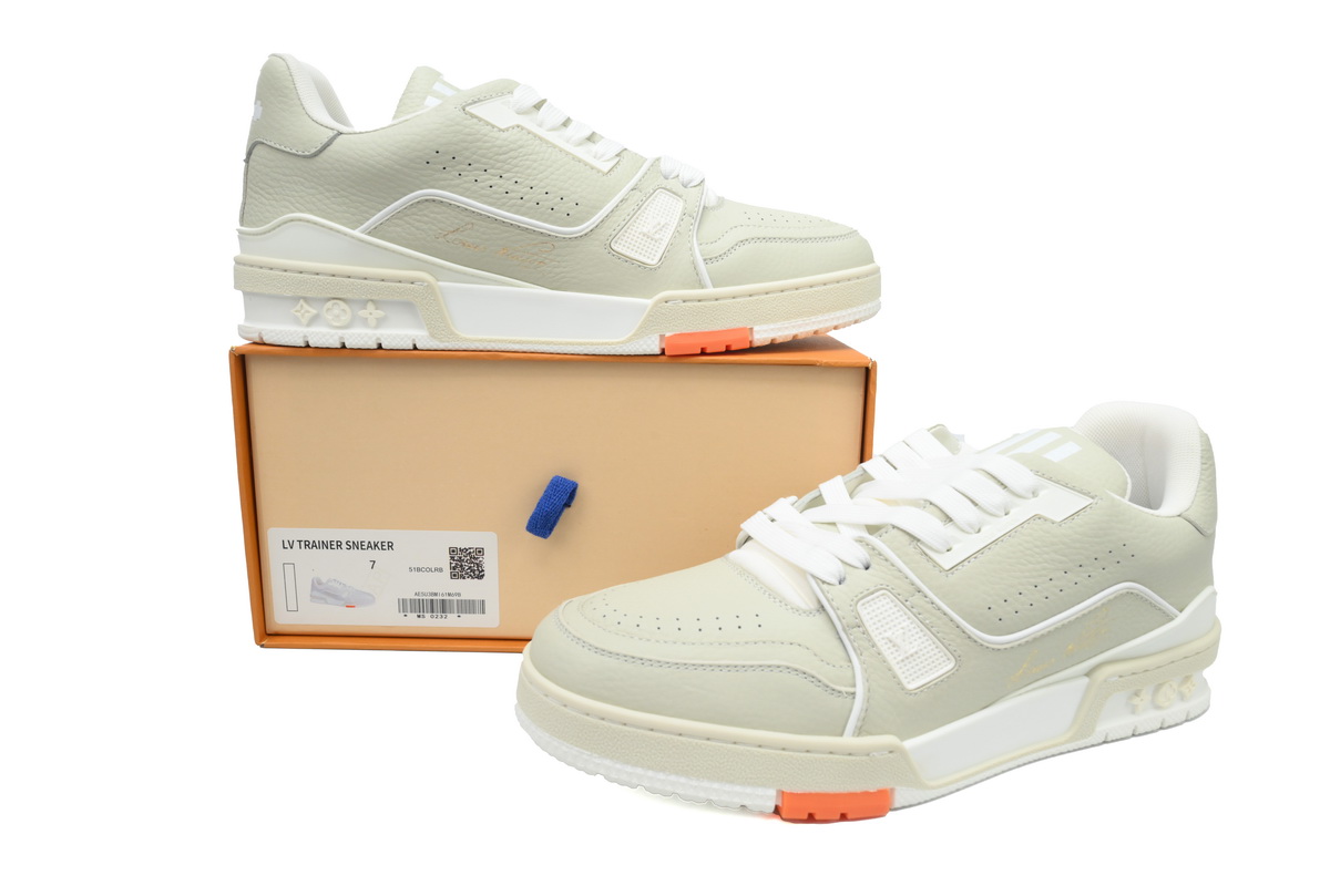 Louis Vuitton Trainer Grey Orange 