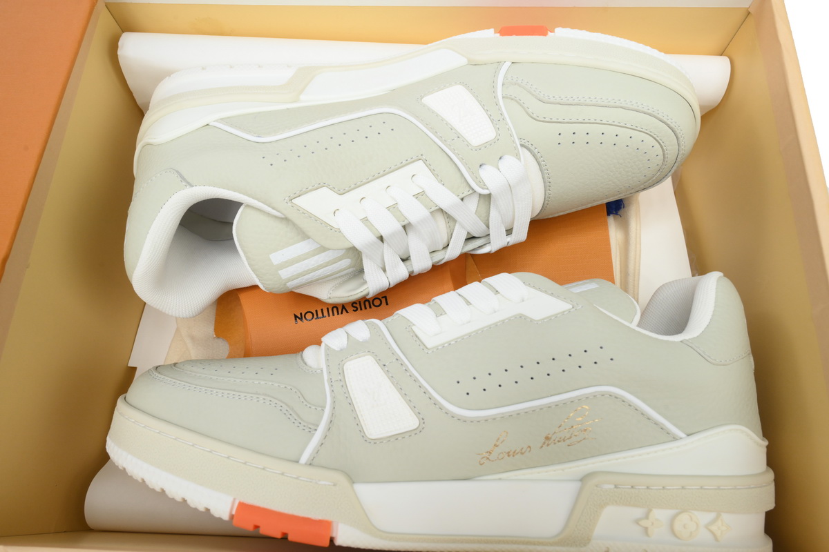  Louis Vuitton Trainer Grey Orange 