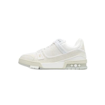 Louis Vuitton LV Trainer Beige Monogram Demin 1A8Z4W  01