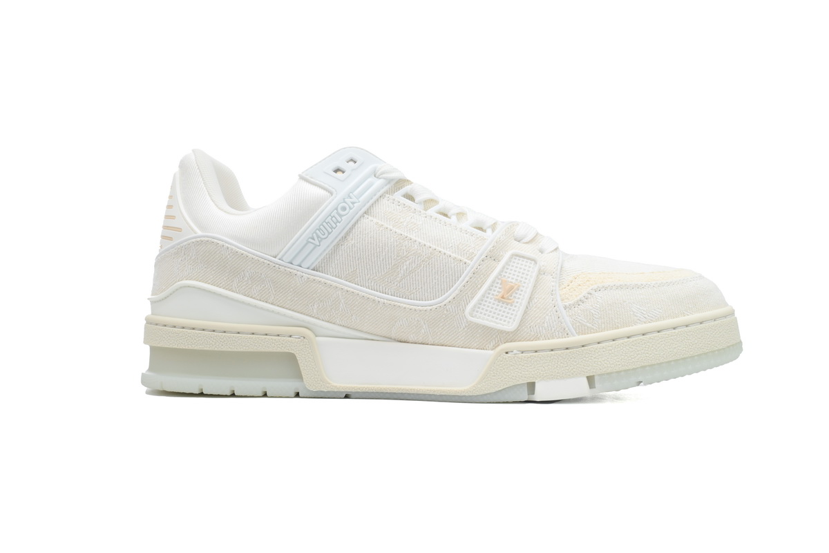 Louis Vuitton LV Trainer Beige Monogram Demin 1A8Z4W 