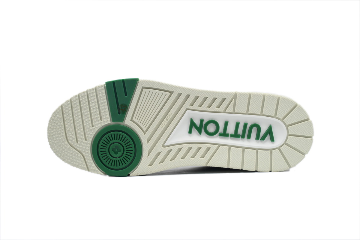 Louis Vuitton LV Trainer Damier White Green 1AC58D