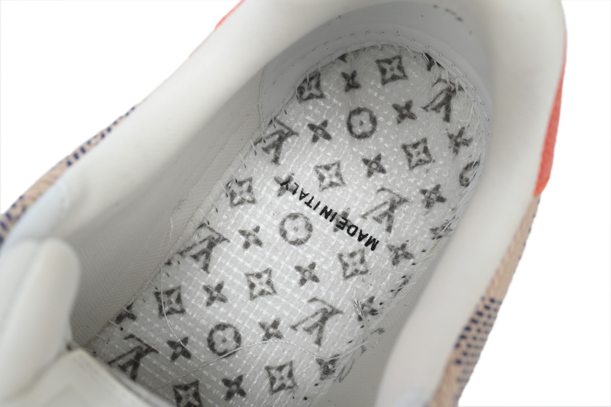 Louis Vuitton LV Trainer Damier White Orange 1AC56P