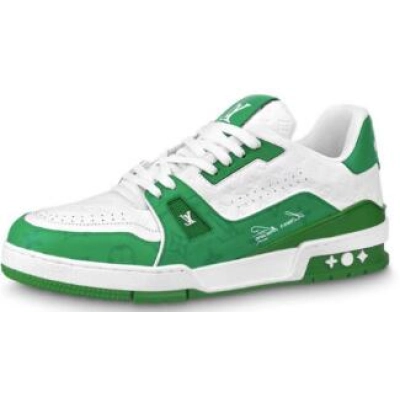 Louis Vuitton Trainer #54 Signature Green White 1AANG3  01