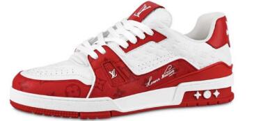 Louis Vuitton Trainer #54 Signature Red White 1AANFJ 