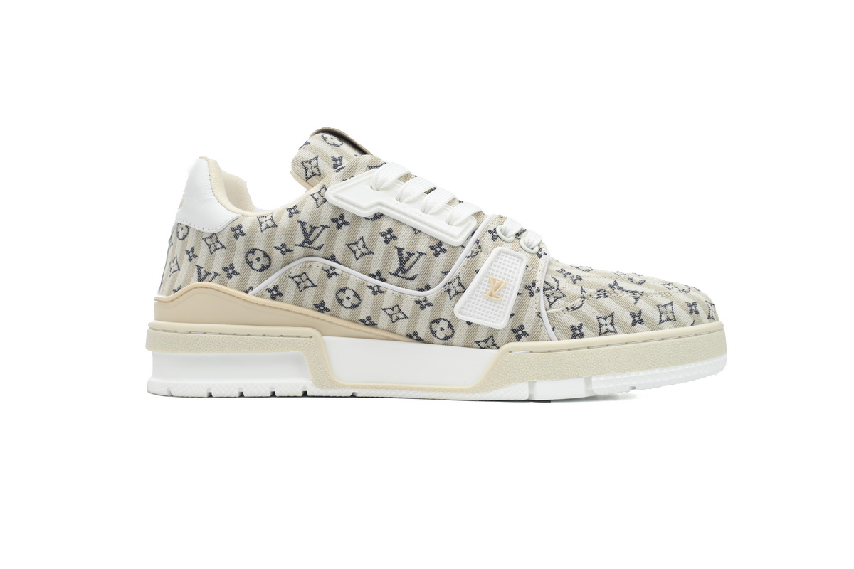 Louis Vuitton Trainer Beige Stripe Monogram 1ABG0H