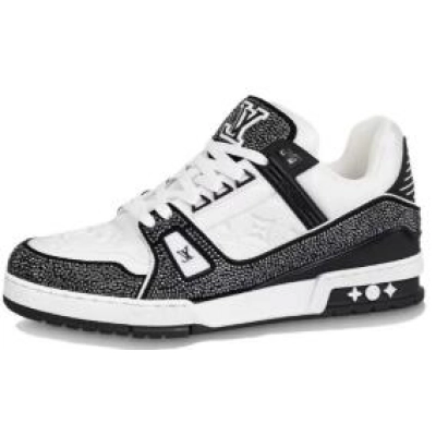 Louis Vuitton Trainer Black White Swarovski 1ABM08 01