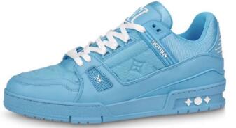 Louis Vuitton Trainer Blue Embossed Monogram 1AARFG