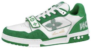 Louis Vuitton Trainer Green Monogram Denim 1ABLY2