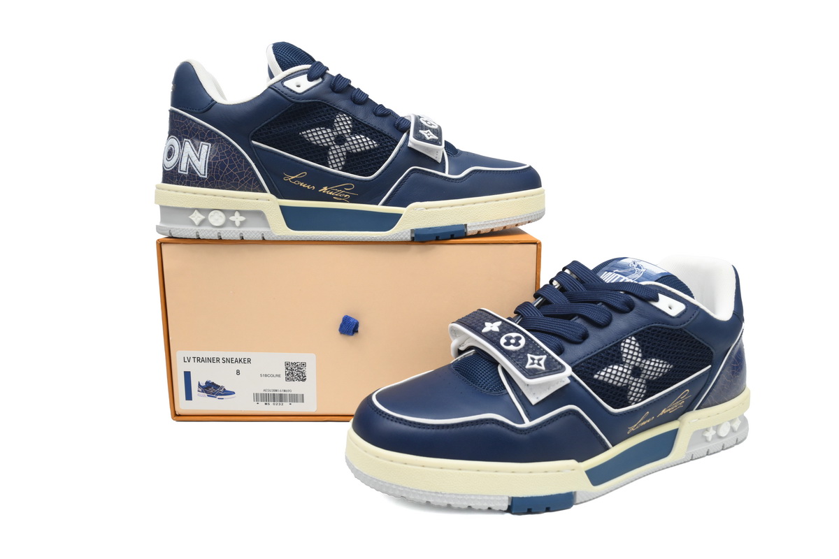 Louis Vuitton Trainer Navy Mesh 1A9DEG