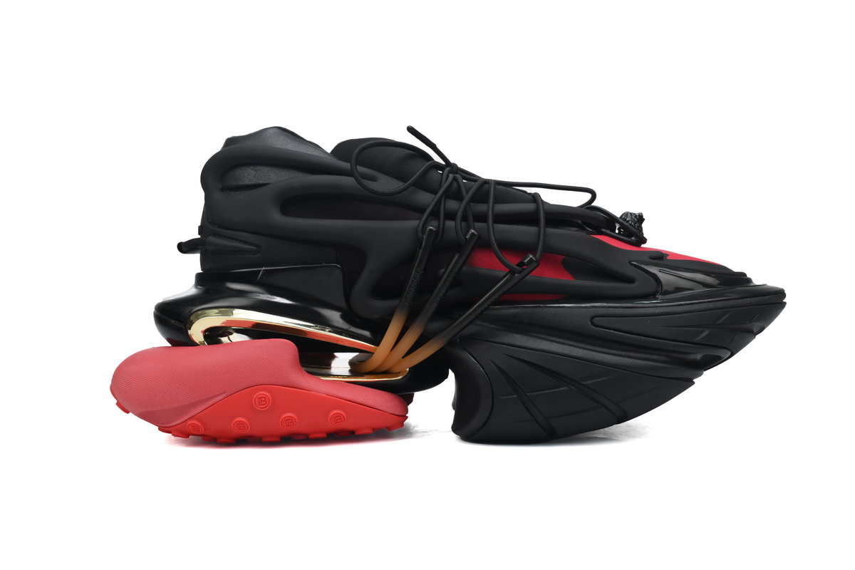 BALMAIN Multikolor Buty sportowe Black Red  YM1VJ309