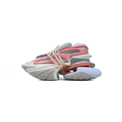 BALMAIN Multikolor Buty sportowe Grey Blue Red  YM1VJ309 01