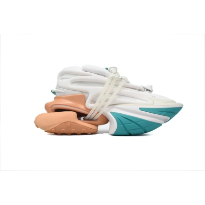 BALMAIN Multikolor Buty sportowe White Green Orange  YM1VJ309 02