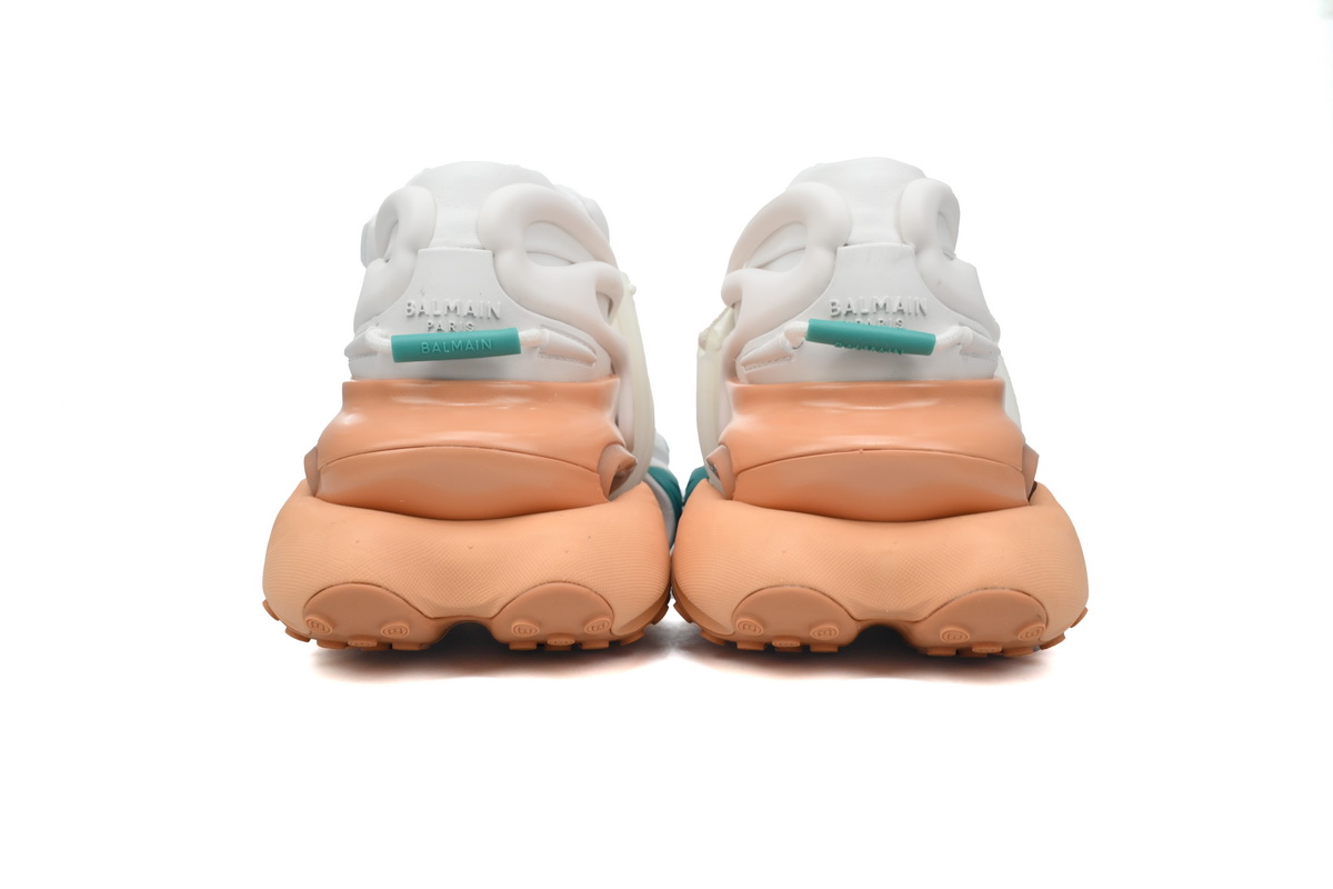 BALMAIN Multikolor Buty sportowe White Green Orange  YM1VJ309