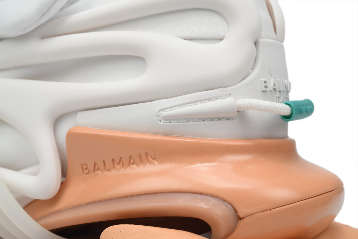 BALMAIN Multikolor Buty sportowe White Green Orange  YM1VJ309