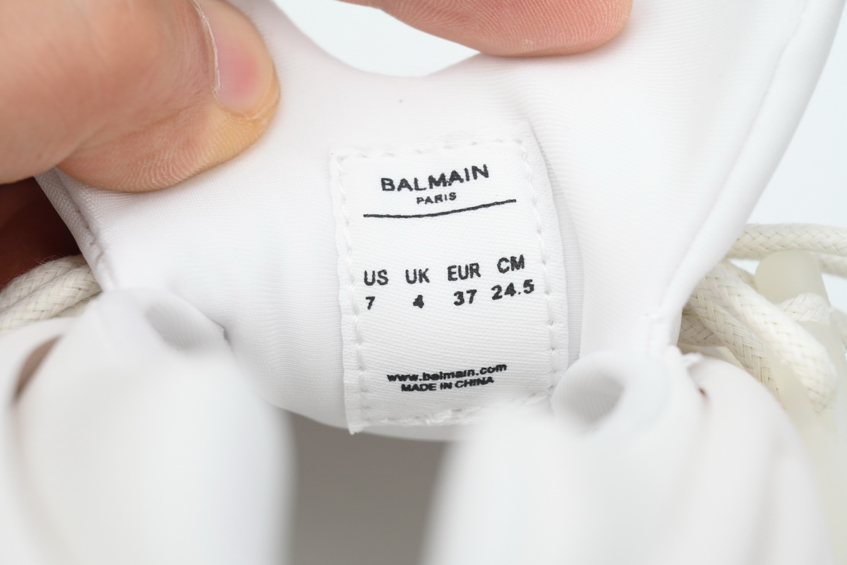 BALMAIN Multikolor Buty sportowe White Green Orange  YM1VJ309