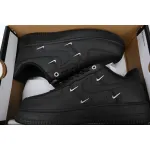 Nike Air Force 1 Low Black Silver Mini Swoosh HQ1180-001