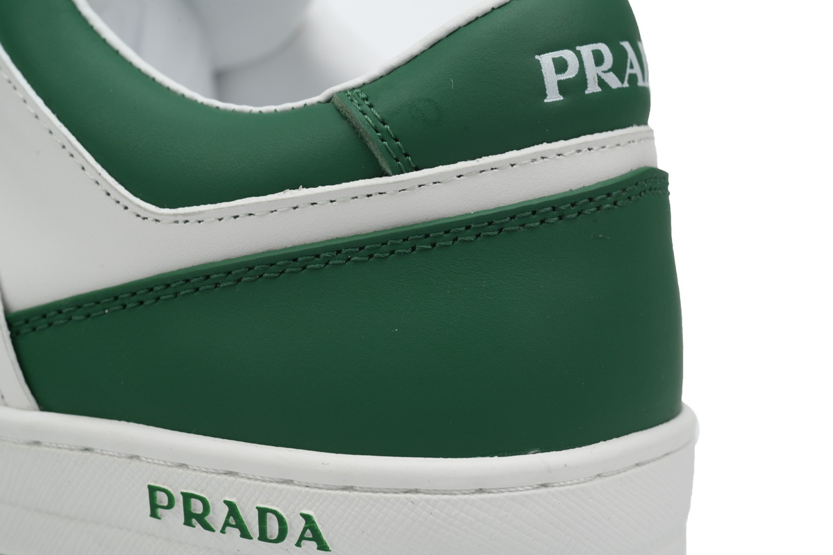 Pra*a downtown low sneakers white green