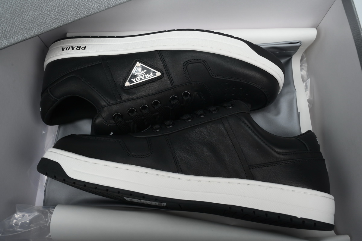 Pra*a downtown low top sneakers leather black black white 2ee364_3lj6_f0002