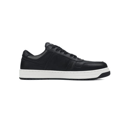 Prada Downtown Low Top Sneakers Leather Black Black White 2EE364_3LJ6_F0002 02