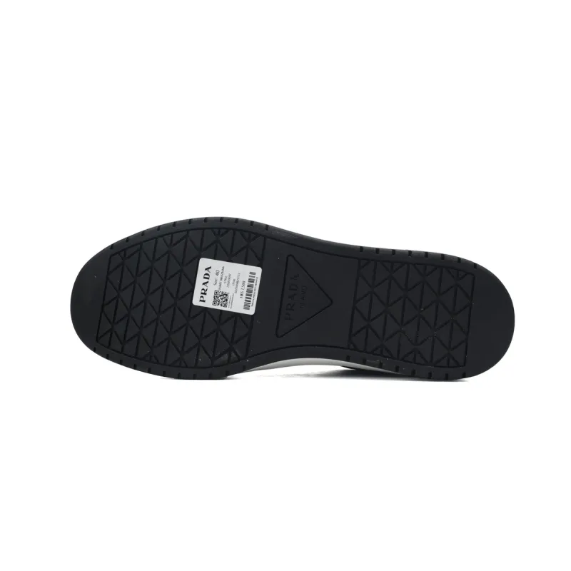 Prada Downtown Low Top Sneakers Leather Black Black White 2EE364_3LJ6_F0002