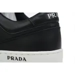 Prada Downtown Low Top Sneakers Leather Black Black White 2EE364_3LJ6_F0002
