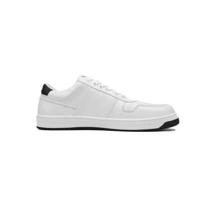 Prada Downtown Low Top Sneakers Leather White White Black  2EE364_3LJ6_F0964 02