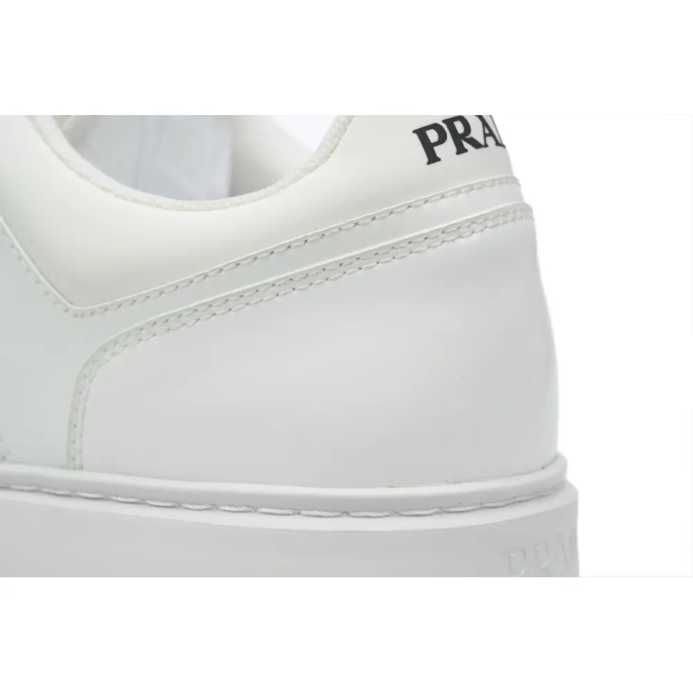 Prada Leather Low-Top Lace-Up Sneakers 'White'