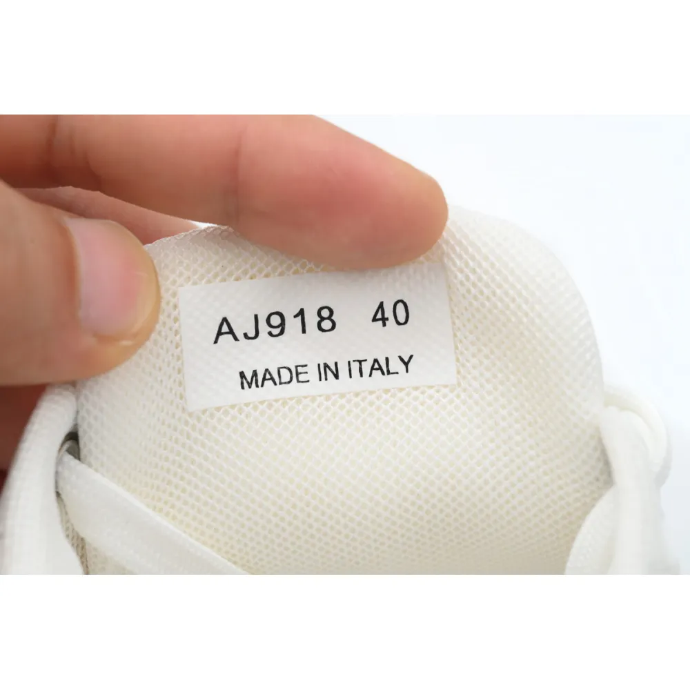 Prada Leather Low-Top Lace-Up Sneakers 'White'