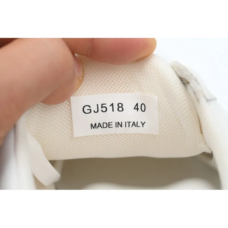 Prada Macro Re-nylon And Brushed Leather Sneakers  white 