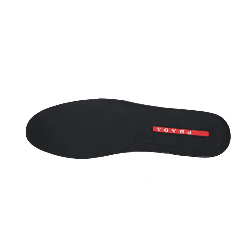 Prada Macro Re-nylon And Brushed Leather Sneakers Black