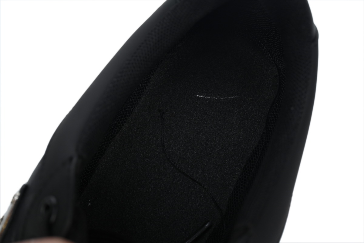 Pra*a macro re-nylon and brushed leather sneakers black