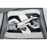 Prada Voluminous Sneakers Leather White Black  2EE378_3LJ6_F0964
