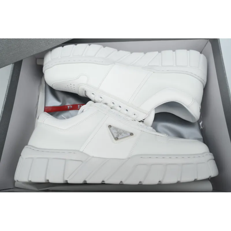Prada Voluminous Sneakers Leather White White  2EE378_3LJ6_F0009