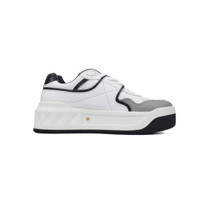 Valentino One Stud Low Sneaker White Black Grey 4Y2S0E71NWN-0N2 02