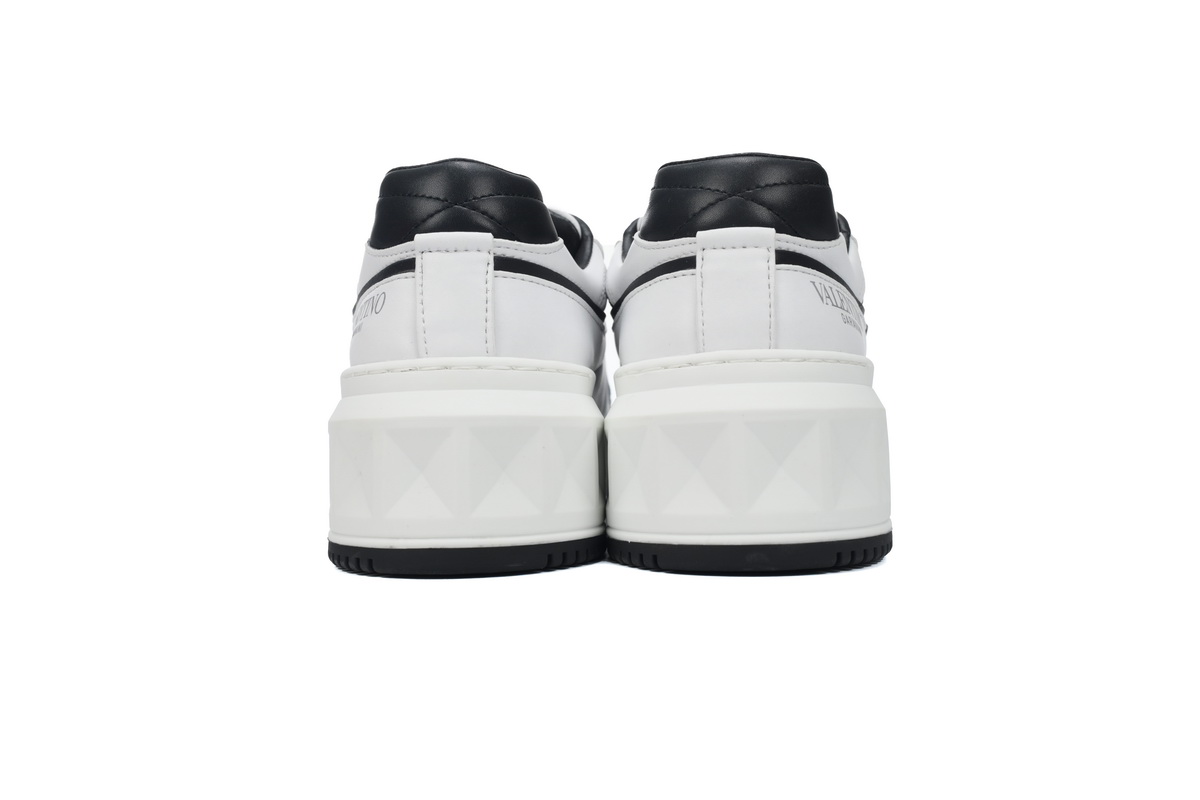 Valentino One Stud Low Sneaker White Black Grey 4Y2S0E71NWN-0N2