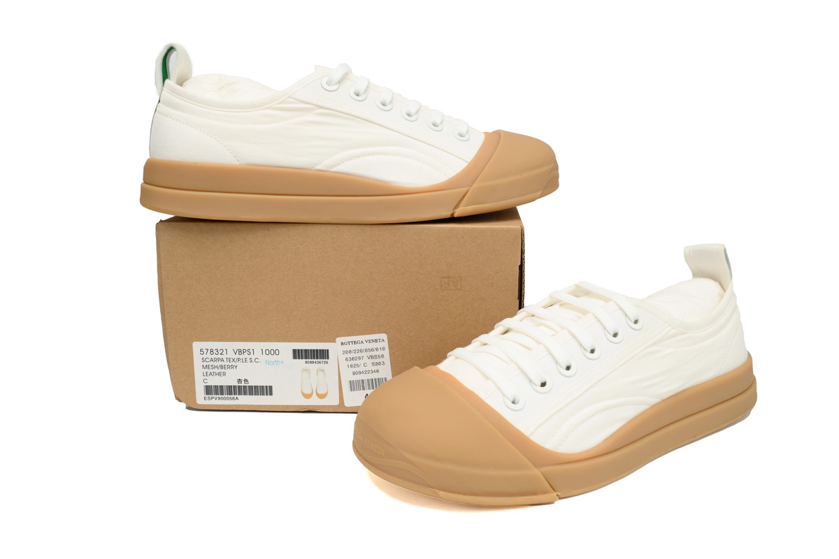 Bo*te*ga ve*ne*ta white brown vulcan sneakers