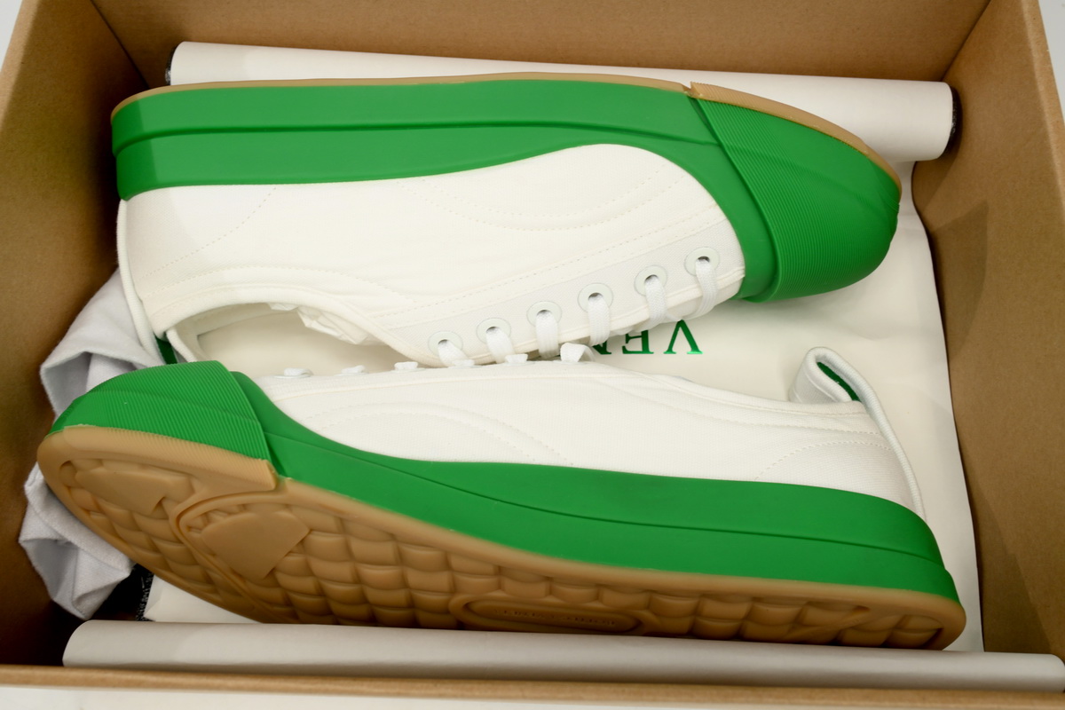 Bo*te*ga ve*ne*ta white green vulcan sneakers