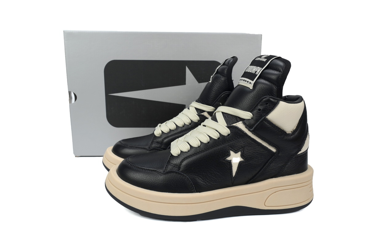 Converse TURBOWPN Mid Rick Owens DRKSHDW Black Cloud Cream A03945C