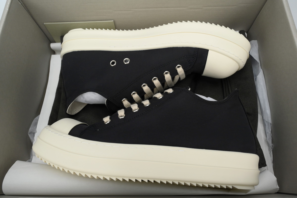 Rick Owens DRKSHDW Lido Low Sneaks Black MilkSS24 DU01D1802CB-911