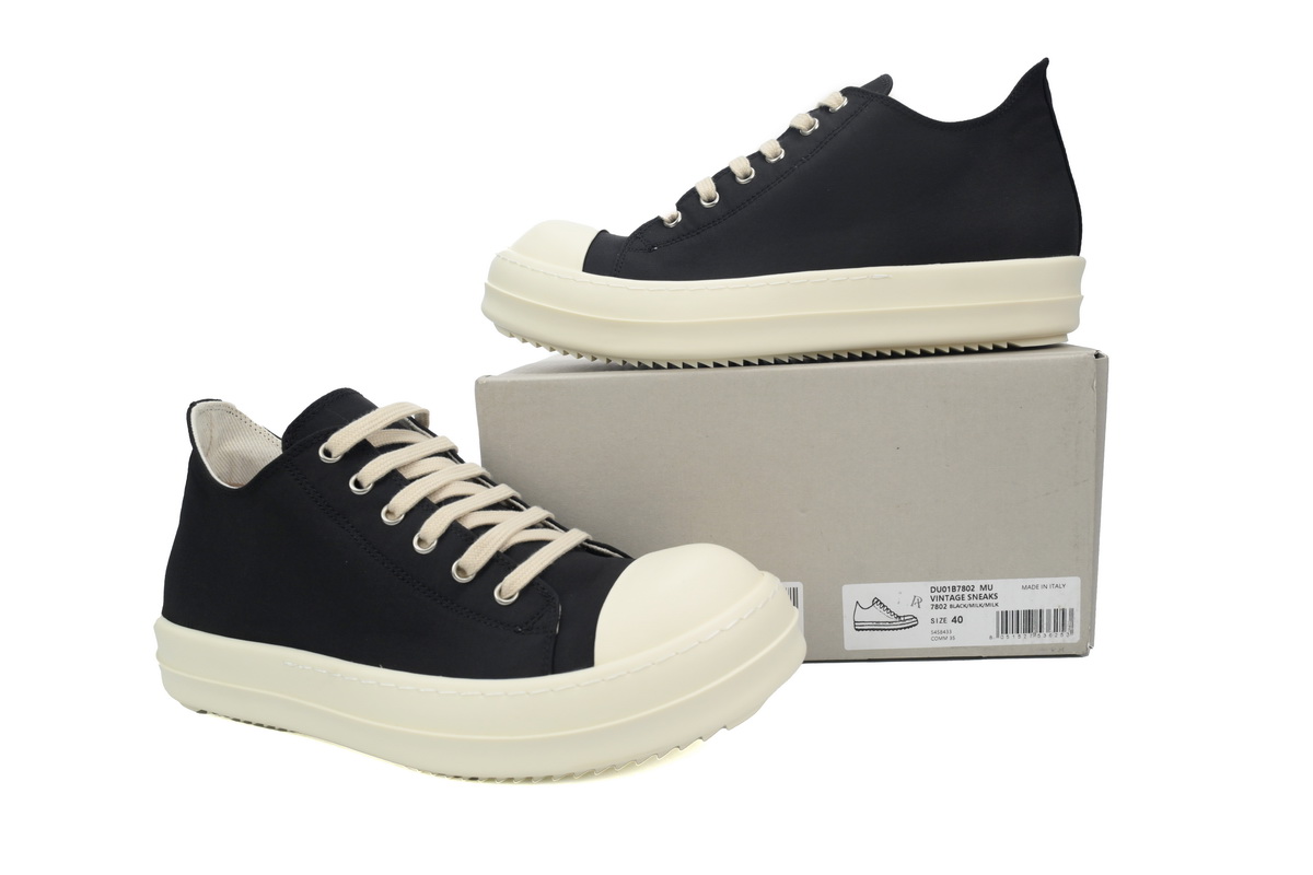 Rick Owens DRKSHDW Lido Low Sneaks Black MilkSS24 DU01D1802CB-911
