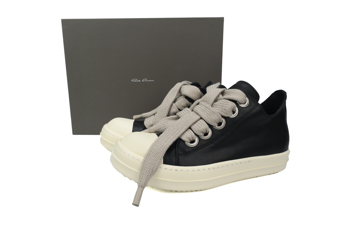 Rick Owens Luxor Low Sneaks Black and White